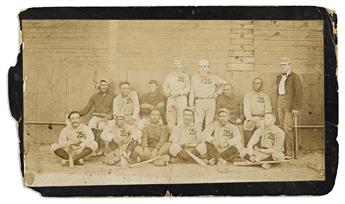 (SPORTS--BASEBALL.) Photograph of famed baseball team of the 25th United States Infantry.